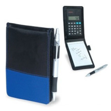 Кожаный ноутбук с калькулятором и памяткой (LC807)